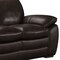 Armen Living Zanna Contemporary Sofa in Genuine Dark Brown Leather with Brown Wood Legs LCZA3BR - alternate 5